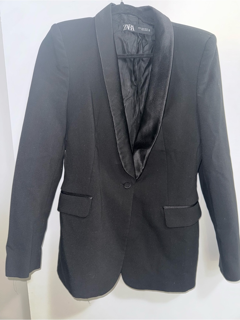 ZARA Black Shawl Collar Blazer for Wo